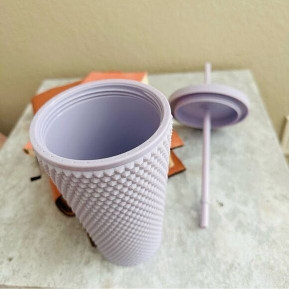 Starbucks 2021 Matte Lavender Purple Studded Cold Cup Tumbler 16oz Grande - Picture 5 of 8